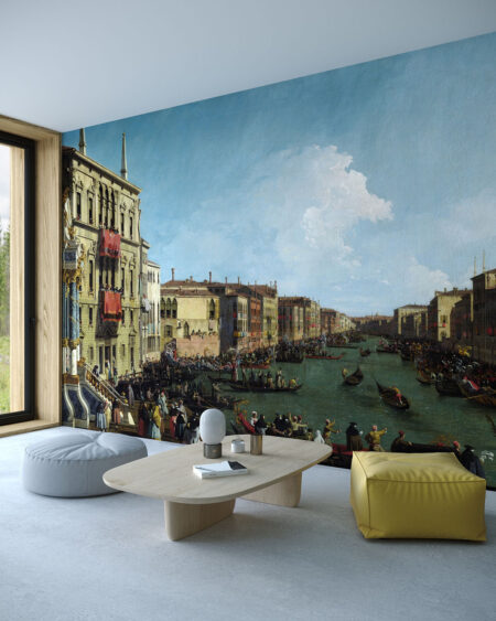 Фотообои Венеция Регата на Большом канале в гостиной