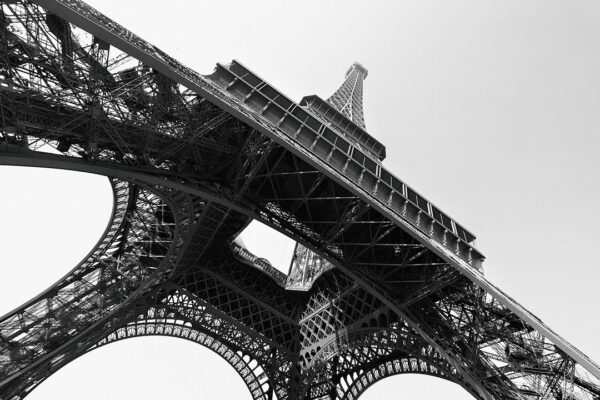 Фотошпалери Ейфелева вежа чорно-біле фото