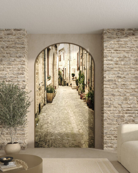 Фотообои улица старого итальянского города в гостиной