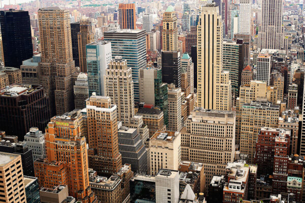 Фотообои Манхэттен небоскребы с высоты птичьего полета