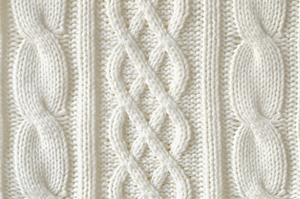 Фотообои 3д текстура вязаной ткани белого свитера