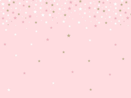 Детские обои в звездочку на нежно-розовом фоне для девочки