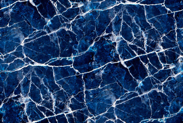 Фотообои мрамор текстура в синих тонах с белыми прожилками