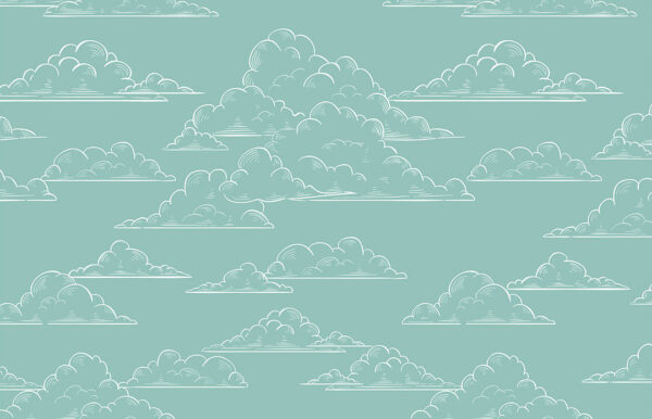 Фотошпалери хмари паттерн у графічному стилі