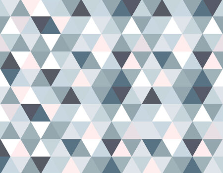 Обои треугольники в холодных цветах паттерн