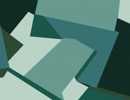 Обои геометрическая абстракция в зеленых тонах
