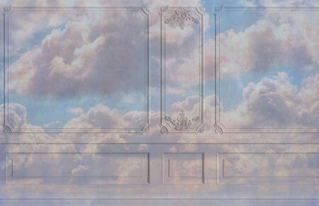 Обои 3д настенные панели с текстурой облаков