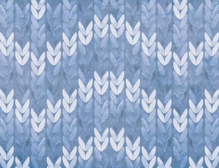 Фотообои текстура вязаной ткани в синих тонах