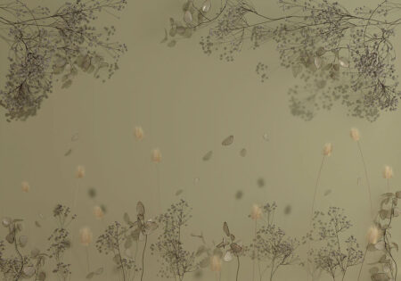 Фотообои 3д сухоцветы на оливковом фоне