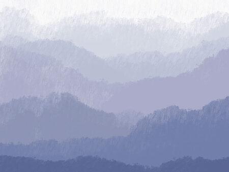 Фотошпалери з градієнтними синіми горами